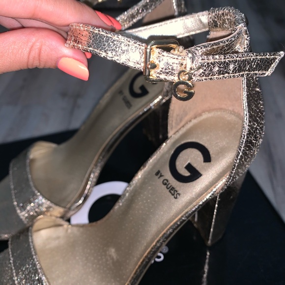 Guess Gold Heels - Picture 7 of 8